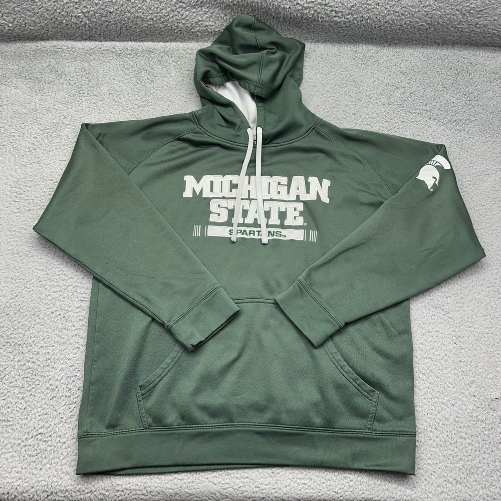 Champion BGXBD Adult Size Large Michigan State Spartans Green Hoodie Sweatshirt